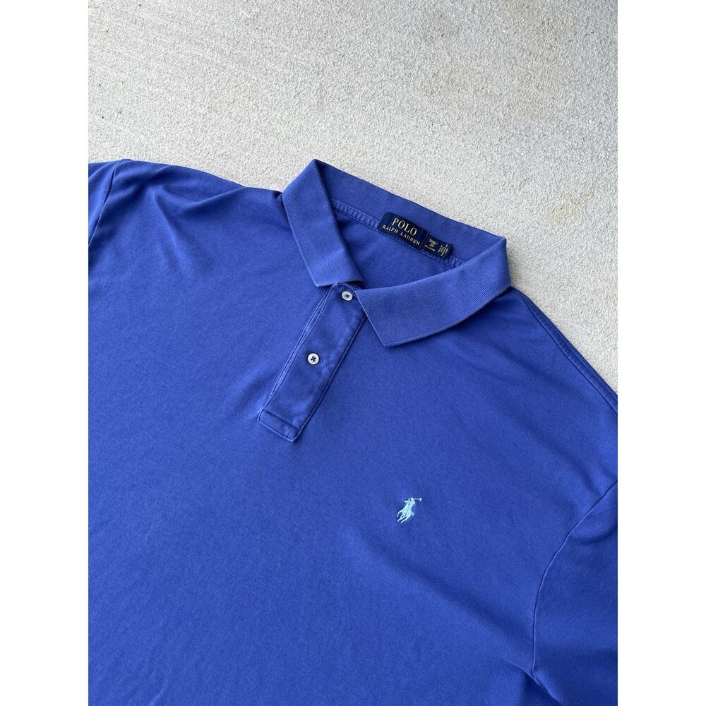 Polo Ralph Lauren Shirt Mens 3XB Short Sleeve Blue Casual Light Blue Pony Preppy